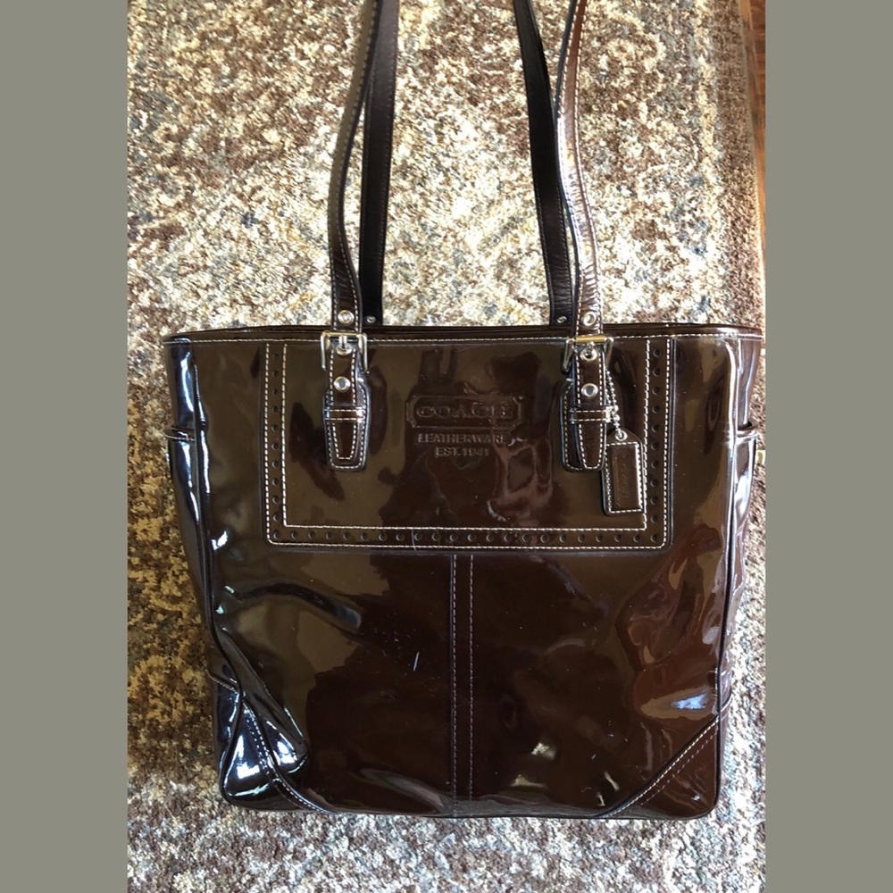 🌷Authentic C O A C H purse Brown Patent Leather🌷
